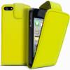 Leather Flip Case for iPhone 4 / 4S - Yellow